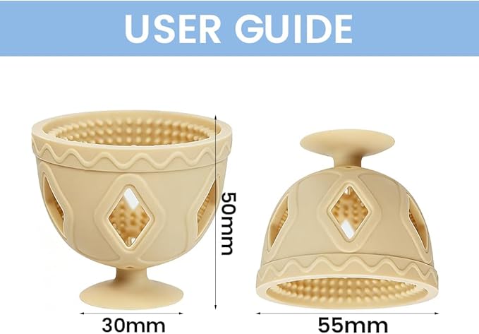 2 PCS Cleaner Brush for Fresh Eggs – Silicone Egg Washer Scrubber,Reusable Multipurpose Egg Washing Tool for Fruits & Vegetables,Suction Cup Base,Organic Egg Cleaner & Produce Brush(Beige+ Blue)