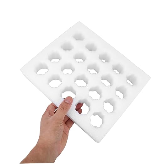IMIKEYA Shatterproof Egg Carrier Portable Egg Storage for Countertop Refrigerator Foam Tray Soundproofing Reusable Holder for Camping Farm