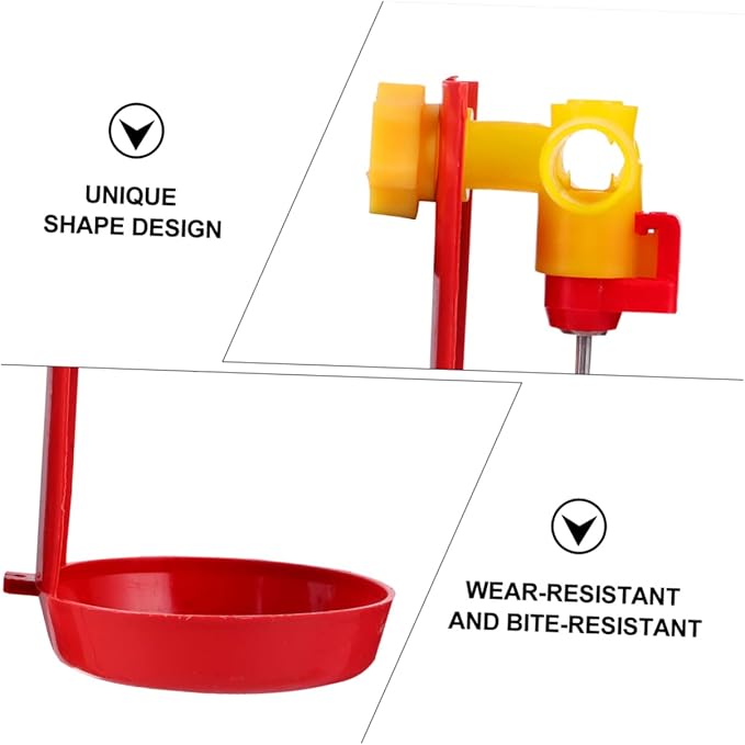 10Pcs Poultry Nipples Water Dispenser for Chickens Ducks and Geese Unique Design with Ball Drinker Automatic Hydration System for Livestock Bright Color for Easy
