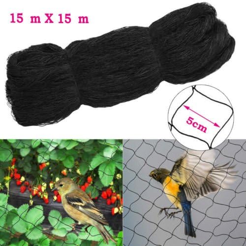 Anti Bird Netting，Soccer Baseball Game Poultry Fish Net 2x2 Mesh Best for Seedlings，Vegetables Flowers, Fruits,Bushes,Reusable Fencing (100'X 50')