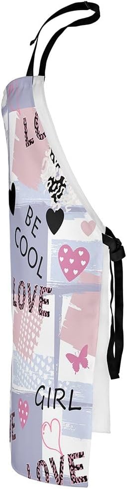 jejeloiu Cartoon Cats Apron for Women Men 26"x31"
