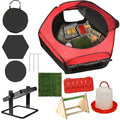 Brooder Box for Chick Starter Kit, 2026 Upgrade Dual Door Chicken Brooder Pen/Playpen/Tent - red, Cotton, 17 Pack by TharroCotte