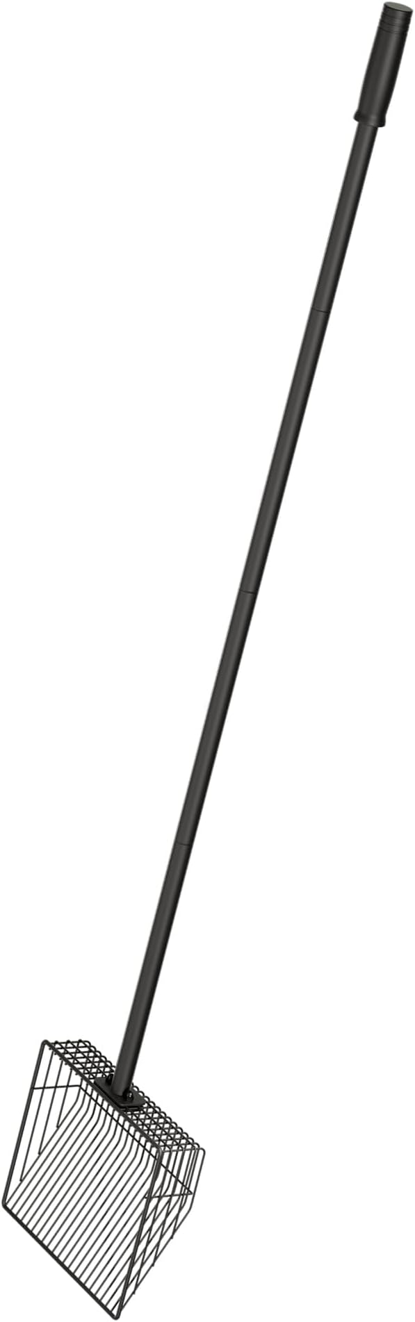 Chicken Poop Scooper for Sand, Extra Large Sifting Shovel with 3-Height Adjustable Handle, Chicken Coop Scoop for Quick Cleaning, Coop Scoop for Poultry Litter, Goat & Horse Poop Scooper, Black