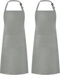 Syntus Adjustable Bib Apron with 2 Pockets Cooking Kitchen Aprons for Women Men Chef