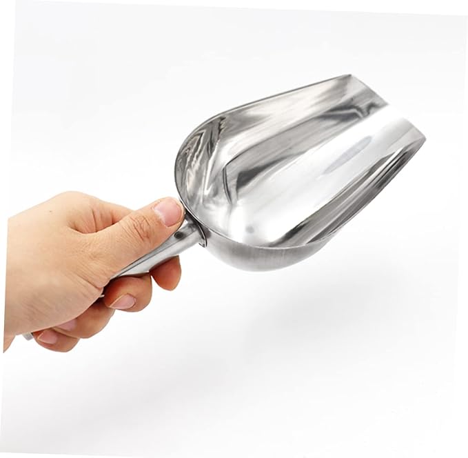 Scoops for Food Stainless Steel Feeding Scoop for Livestock Grain,Feed Distribution 12-Inch Food Serving Easy to Clean for Farm Feeding and Pet