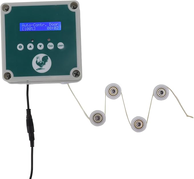 Automatic Chicken Coop Door Opener with Timer & Light Sensor, Automatic Chicken Coop Door Controller, Remote Control Poultry House Actuator Motor Kit for Duck, Goose (U.S. regulations)