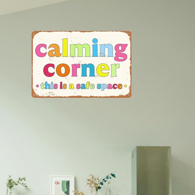 Funny Calming Corner Sign School Classroom Decor Calming Corner This Is A Safe Space Signs Classroom Decorations Classroom Calm Reading Corner Sign For Home Office Study Room Wall Decor