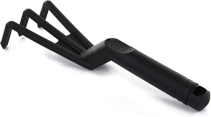 Mintra Garden Tool Set, 4 Piece Heavy Duty Gardening Tools Including Cultivator, Trowel, Shovel & Rake, Durable Poly Material & Non-Slip Handle, Garden Hand Tools Set for Gardening Gift, Black