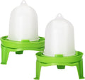 Chicken Feeder and Waterer Set,1.5L Chick Waterer and 1.5kg Chick Feeder with 3 Adjustable High-Legged Chassis, Baby Chick Starter Kit for Ducks/Quail
