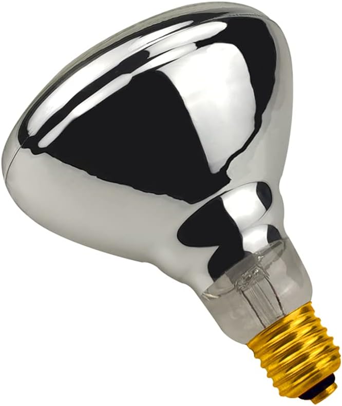2 Pack Heat Lamp Clear Infrared Bulbs PAR38/125 Watts Glass Lamp Bulb for Food Service, Brooder Bulb, Chicks, Pet, Bathroom, Light Therapy Use E26 Base, Flood Light Heat Lamp.
