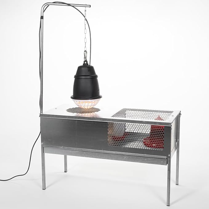 Premier 1 QuikClean Chick Brooder for Poultry with Easy Access Hinged Lid & Removable Collection Tray (Add-Your-Own Heat Source)