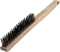 Warner 13-5/8" 3x19 Row, Wood Handle Wire Brush, 11082