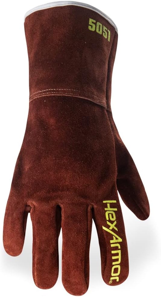 HexArmor High-Heat Resistance HeatArmor Gloves| Impact Protection | A9 Level Cut-Resistant | Welding Work Glove