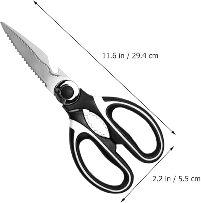STOBAZA Ultra- Chicken Bone Scissors Stainless Steel Kitchen Shear Multi-purpose Grooming Scissors for Meat Poultry Seafood