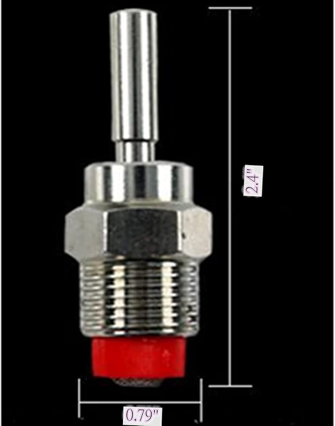 Pig Nipple Drinker Waterer Thread Stainless Steel Pig Waterer Nipple Fountains Drinkers with Red Cap Long Rod for Sows Piglets Drinking Wat 5 pcs