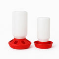 Baby Chick Feeder and Waterer Set, 1 Quart Poultry Starter Kit, No-Waste 8-Hole Feeder & Anti-Drowning Waterer, Gravity Fed Dispenser for Brooder, Chicks, Ducklings, Quail