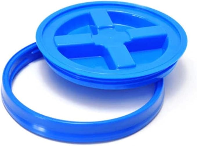 Gamma2 Gamma Seal Lid – Turn your standard utility bucket into an airtight storage container – Fits a 3.5 to 7 Gallon Bucket - Blue, Made in USA