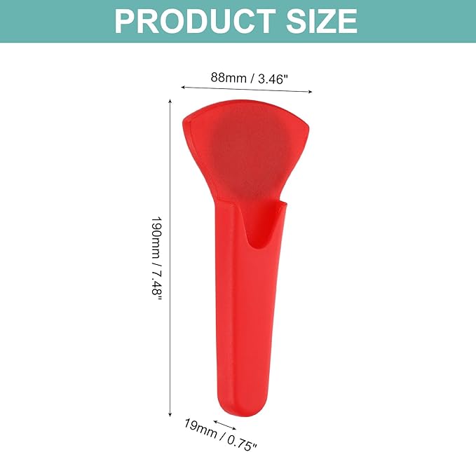 uxcell Magnetic Scissor Holder, 7.48" x 3.46" Plastic Scissors Cover Durable Waterproof Protector Portable with Round Magnetic Absorber for Kitchen Shears, Red