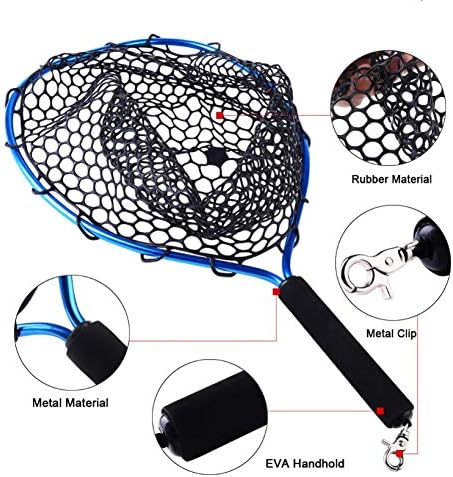 Rudder Fly Fishing Landing Net Mesh Trout Catch and Release Net Light Weight