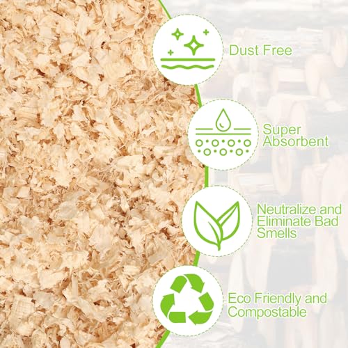 10LB Premium 100% Natural Radiata Pine Shavings for Chicken Coop Bedding,Wood Pine - 10 pounds, 10 Pack - Image 4