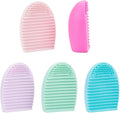 WEBEEDY 5 Colors Felting Mat Cleaner Foam Pad Silicone Cleaning Board Finger Egg Shaped Makeup Brush Washing Pad Scrubber Felting Cleaning Tools for Needle Felting Art Craft Supplies