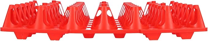 5PCS Egg Flats - 30 Cell Plastic Egg Crates Holder Tray for Storage & Transportation - Durable & Reusable Storage Solutions (Red)