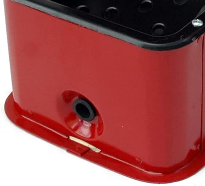 Brower Polyurethane Foam Insulated Galvanized Steel Electric Heated Livestock Pig Waterer with Lid and Mud Grates for 150 Hogs, Red