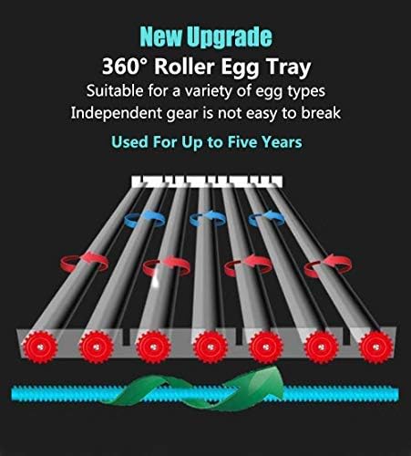Egg Incubator - Egg Incubator with Automatic Egg Turning and Humidity Control,Large Poultry Hatcher for Chickens Birds Ducks (182 Eggs)