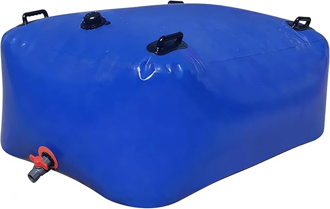 Large Capacity Water Bladder Tank 2500/2000/1500/1300/1000 Gallon, Portable Water Storage Bag with Faucet, Heavy Duty Drought-Resistant Container for Farm Irrigation & Emerge 2x1x0.5m/1000L/263gallon