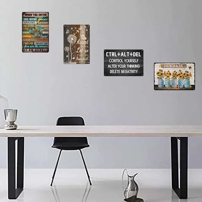 Social Worker, When You Enter This Office, You are Amazing Metal Tin Sign 8x12 inch Retro Cottage Coffee Shopping Center Office Wall Decoration inspirational Metal Plate