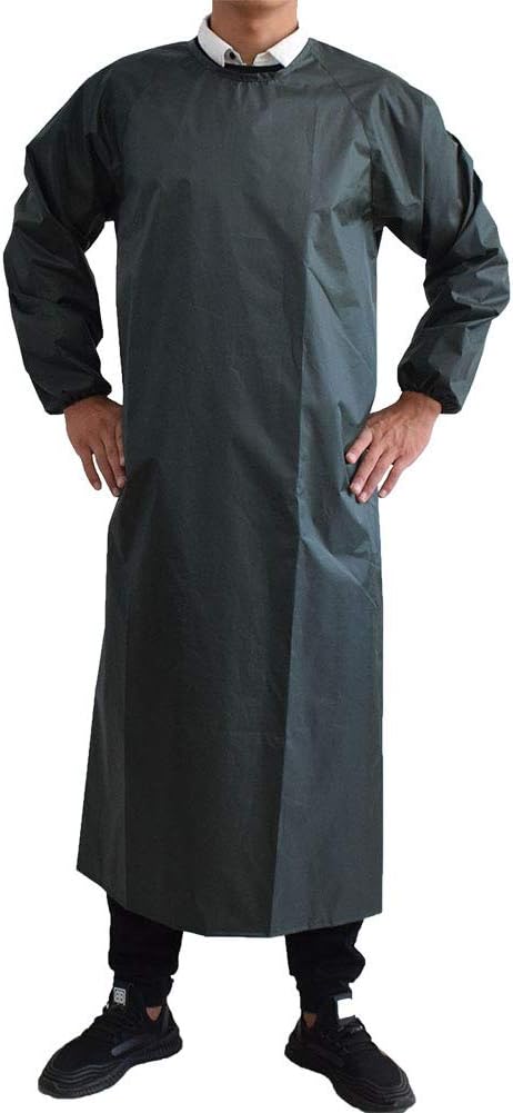 Waterproof Apron with Long Sleeve, 47.2" Aprons Waterproof for Dishwashing M08DG