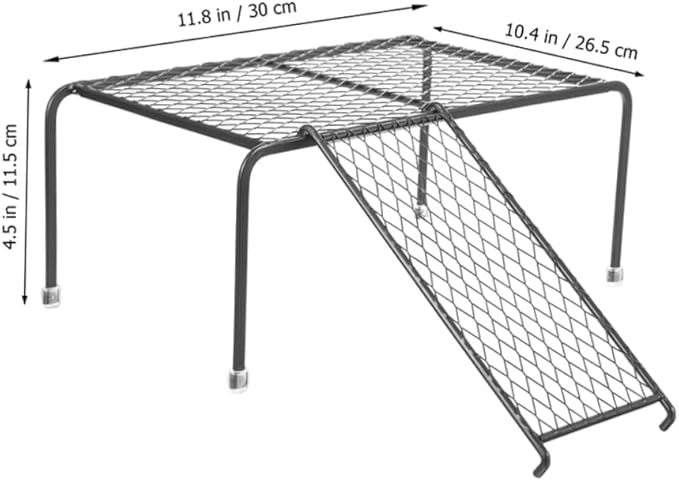 VICASKY Rutin Chicken Feeding Station with Iron Mesh Rack Sturdy Chicken Coop Shelf for Feeding and Drinking for Poultry Care and Landscape Decoration