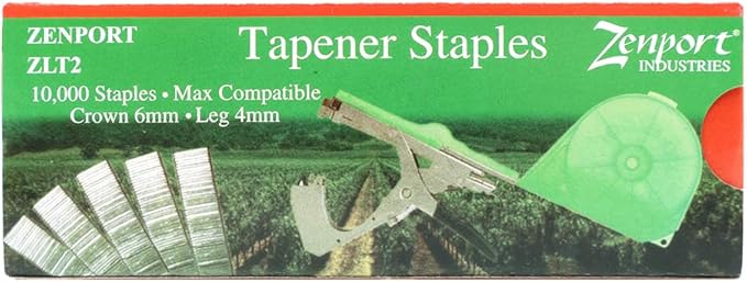 MAX HT-R45L Tapener Lightweight Plant Tying Tool Starter Kit with Zenport Compatible Tape & Staples