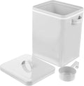 Metal Pet Food Storage Container Canister for Treats Kitchen Organizer for Rice Grains Airtight Design Measuring Scoop Versatile Storage Bin No Pattern