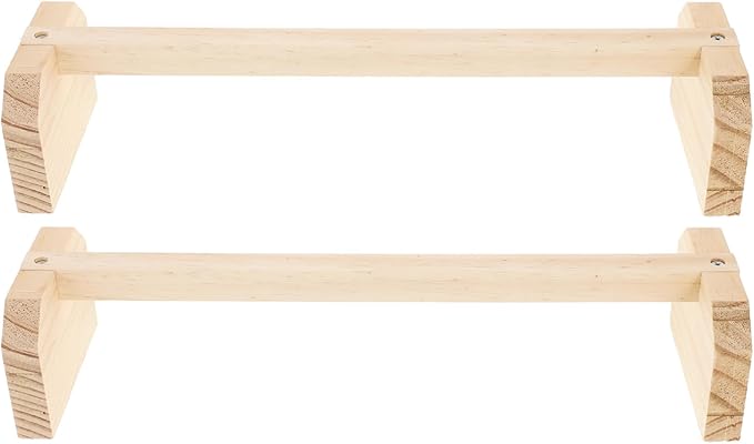 Wooden Parrot Stand 15.75 Inch Roosting Perch for Large Birds and Chickens Bird Cage Accessory for Parrots Conures and Baby Chicks Indoor Pet Play and Training Gym