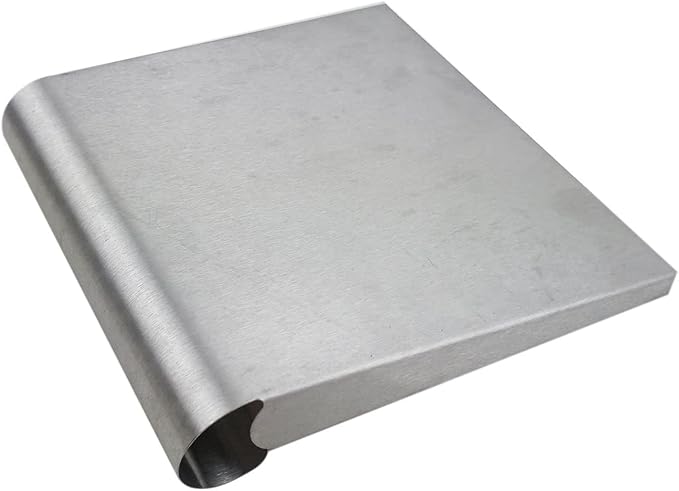 Stainless Steel Scooper for Food, Large One-Piece Cast Square Food Scoop with Sides, 5.9 Inch Metal Ice Scooper, Cutting-board Scraper, Flour Utility Scoop with Multi-Purpose Use, Silver