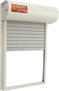 Zerodis Automatic Chicken Coop Door, Solar Powered Opener with Timer Light Sensor HD LED Display, Iron Metal Plastic Frame for Chicken Duck Goose Poultry Safety (White)