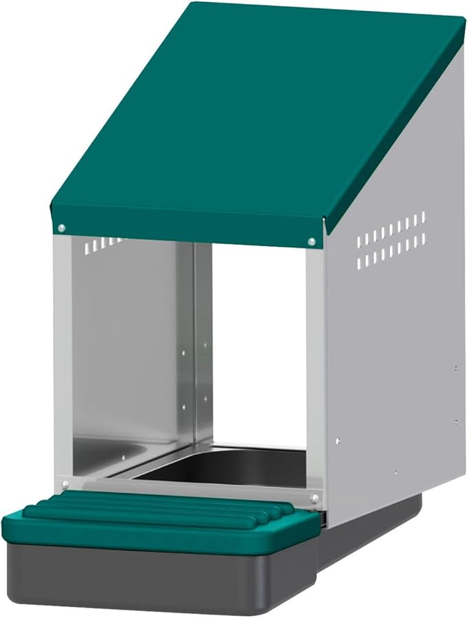 Hatching Time EggHouse Galvanized Steel Nesting Box with Roll Away Egg Collection Tray and Metal Legs, Freestanding Chicken Coop Hen Laying Box for Backyard Farm, Holds Up to 10 Hens