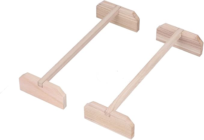 2 Set Chicken Wooden Perches, Large Bird Roosting Bar for Hens and Parrots, Natural Wood Training Stand with Sturdy Base for African Grey, Safe Non - Pet