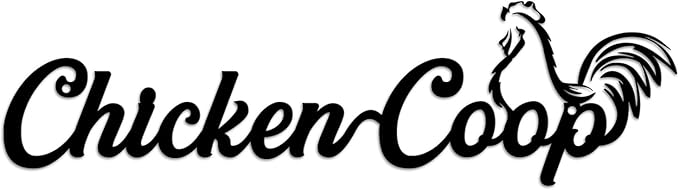 Metal Chicken Coop Signs with Rooster, Funny Chicken Coop Signs for Coop Door Home Farm Farmhouse Kitchen Wall Decor 4.3x16 inches