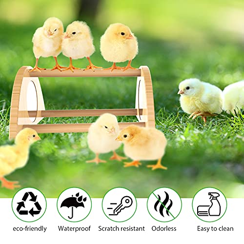 2-Pack Mini Chick Perch with Mirror, Bamboo Roosting Bar - 7"X6.6"X3.6", 22 Pack - Image 6