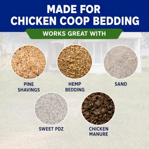 Chicken Poop Scooper with 74" Adjustable Handle - Blue, Heavy Duty Metal Chicken Coop Cleaner - Image 4