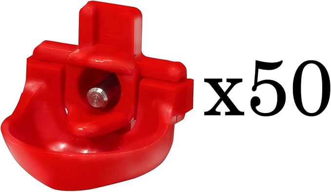 RentACoop DIY Waterer Kit - Horizontal Nipples with Dribble Dish and Installation Tool - Great for Chickens, Turkeys, Peafowl, and Other Poultry - 50 Pack