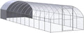 Large Outdoor Chicken Coop 10x10x6.6ft, Galvanized Steel Walk-in Poultry Cage for Backyard, Durable Metal Run for Chickens, Ducks and Small Animals