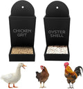 Chicken Oyster Shell and Grit Feeder, Hanging Chicken Feeder Trough, Oyster Shell Feeders for Chickens, Chicken Coop Accessories, Gravity Poultry Feeder, Automatic Chicken Feeders (Set D)