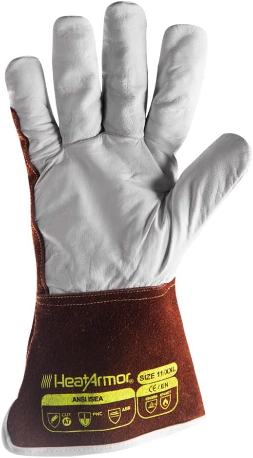 HexArmor High-Heat Resistance HeatArmor Gloves| Impact Protection | A9 Level Cut-Resistant | Welding Work Glove