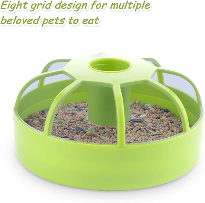 2 Pack Chicken Feeder Poultry Food Dispenser Chicken Plastic Water Feeder for Small Poultry Chicken Duck Pigeon Quail Bird