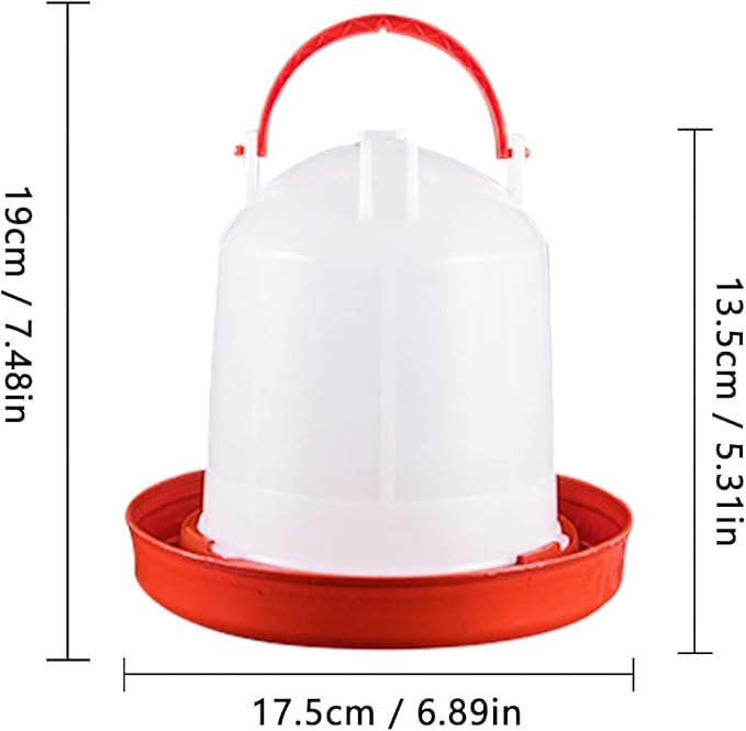Chick Feeder and Waterer Kit Hanging Poultry Feeder & Drinker,1.5 L Waterer and 1Kg Feeder Set Chicken Water Feeder Kit for Farm,Chicken,Coop