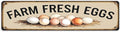 Rustic Chicken Coop Decorative Sign - ''Farm Fresh Eggs' Metal Sign, 16x4 Inch - Farmhouse Art Plaque Sign For Home, Hen House, Yard, Bar or Cafe, Store Hanging Decor, Room Decor