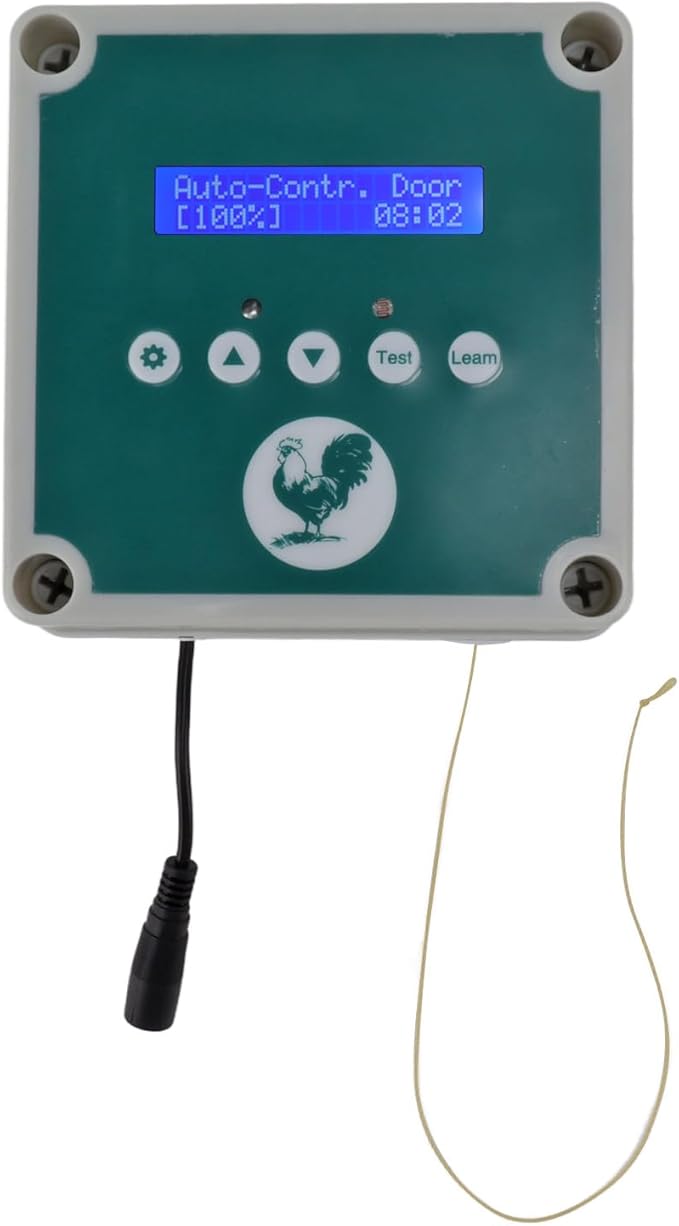IP44 Automatic Chicken Coop Door Controller Timer Light Sensing Remote Control Chicken Coop Door Actuator Motor for Farm